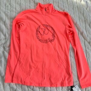Bogner Coral Long Sleeve Ski Top with Swarovski Size M NWT